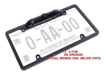 Porta placa y Cámara De Reversa Infrarroja A Color Hf Audio HF-C6 Contra Agua - Audioshop México lo mejor en Car Audio en México -  HF Audio